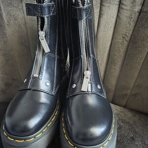 Dr. Martens Black Leather Combat Boots